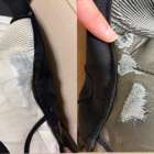 DAINESEレーシングスーツ　膝内側の破れ　革あて　補強